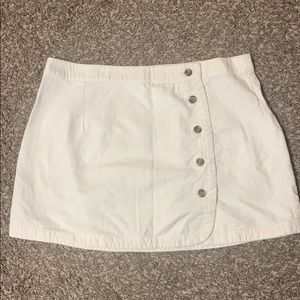 Off white button skirt